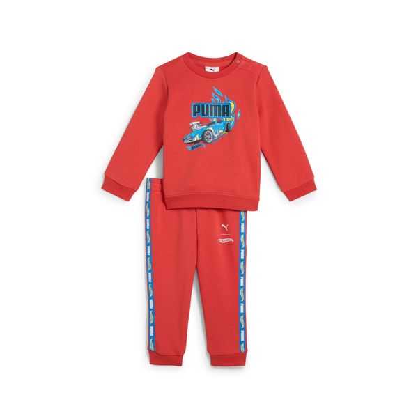 PUMA Puma x HOT WHEELS™ Minicats Crew Shirt Set Toddler, Red, Size 2-4M, Clothing