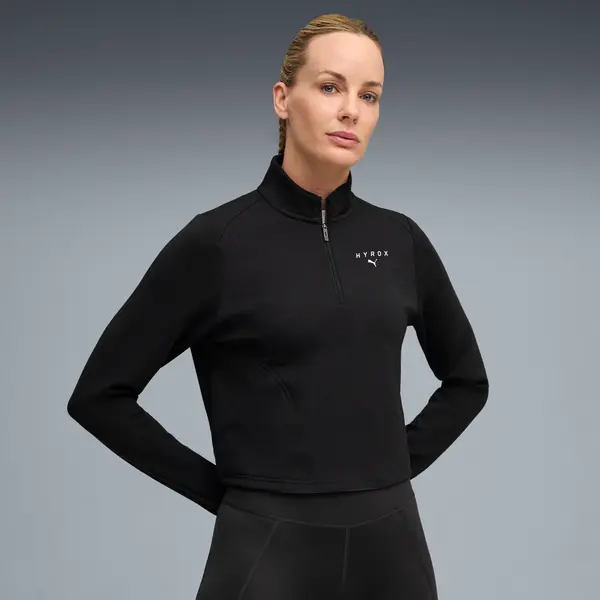 PUMA PUMA x HYROX CLOUDSPUN Quarter-Zip Top Women, Women, Black, XXS