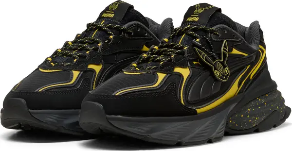 PUMA PUMA x POKÉMON Fade Umbreon Sneakers Youth, Lifestyle, Black/Energizing Yellow, 35.5