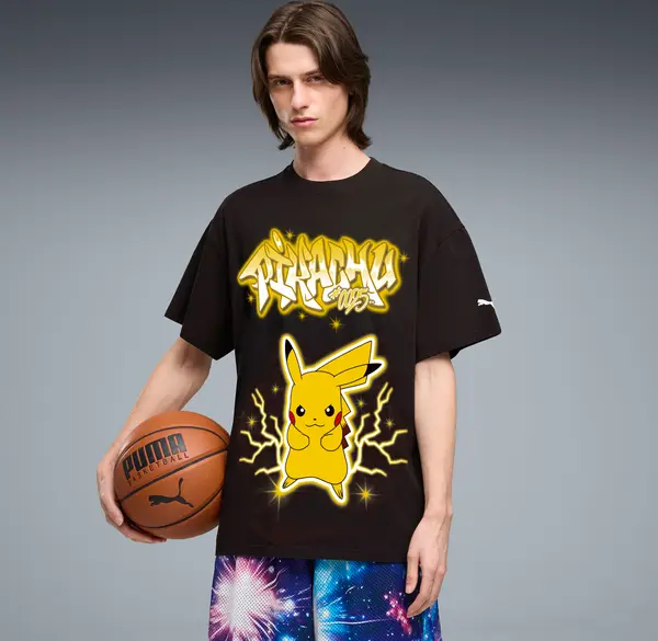PUMA PUMA x POKÉMON Pikachu Oversized Tee Men, Clothing, Black, S