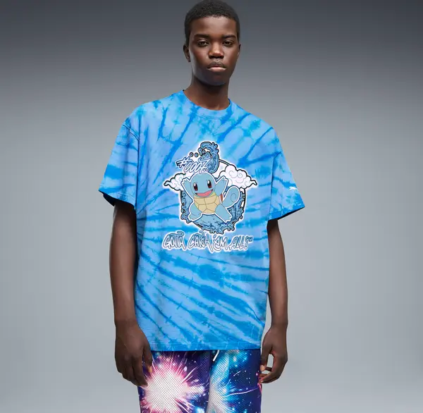 PUMA PUMA x POKÉMON Squirtle Oversized Tee Men, Clothing, Light Blue, S