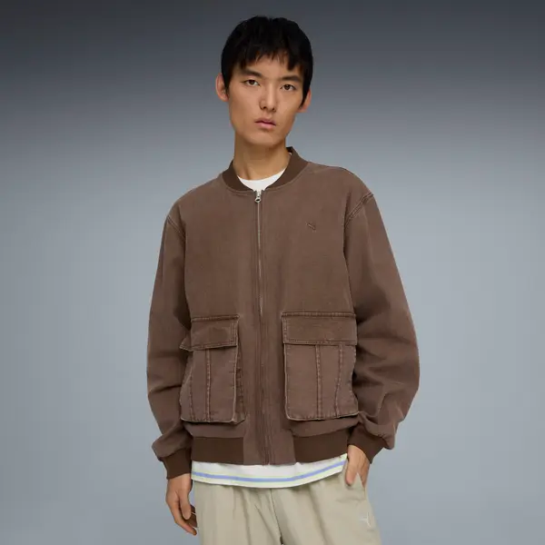 PUMA PUMA.NOW Bomber Jacket Men, Clothing, Chocolate, S