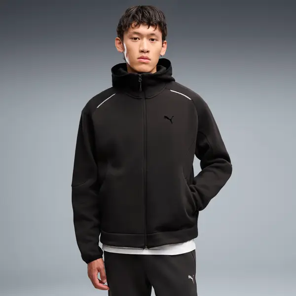 PUMA PUMATECH Relaxed Full-Zip Hoodie Men, Clothing, Black, S