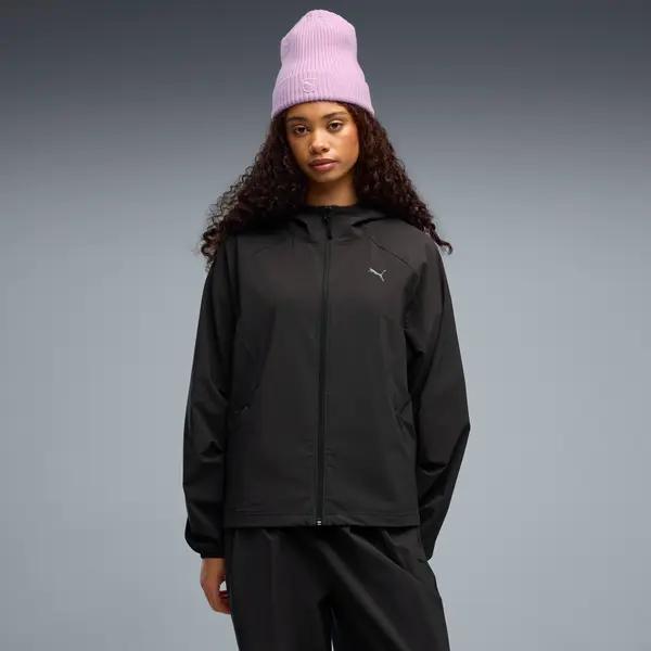 PUMA PUMATECH SENSE 4-Way Stretch Oversized Jacket Women, Clothing, Black, S
