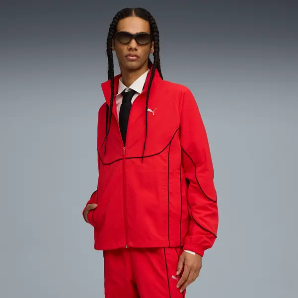 PUMA PUMATECH Track Jacket Men, Clothing, Red/Black, S