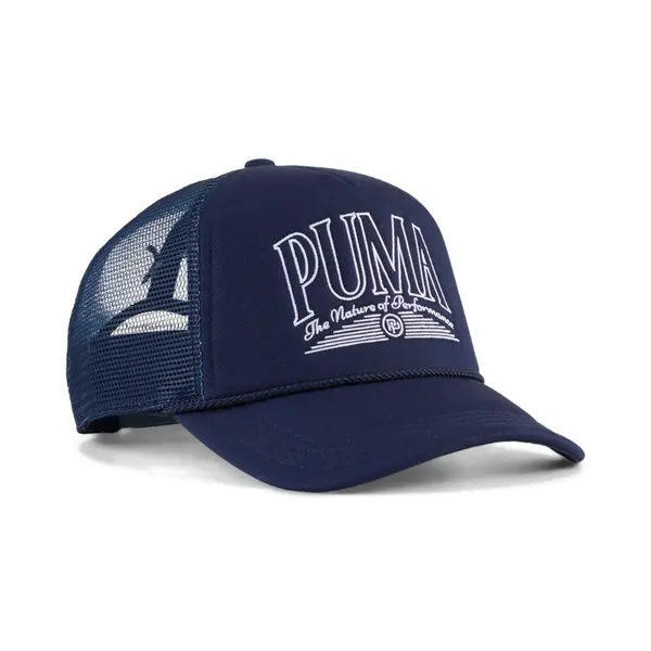 PUMA Vintage PUMA Trucker Cap, Men, Navy, OSFA