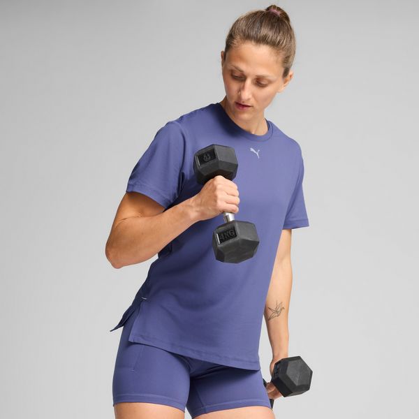 PUMA Women's Puma CLOUDSPUN T-Shirt, Blue, Size M, Clothing