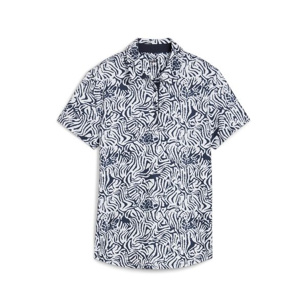 PUMA Women's Puma CLOUDSPUN Zebra Short Sleeve Golf Polo T-Shirt, White T-Shirt, Size XS T-Shirt, Clothing