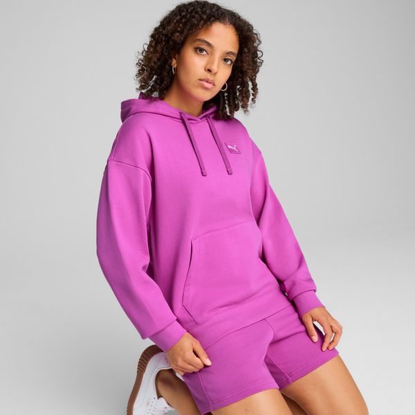 PUMA Women's Puma ESS ELEVATED Comfort Hoodie, Purple, Size XS, Clothing