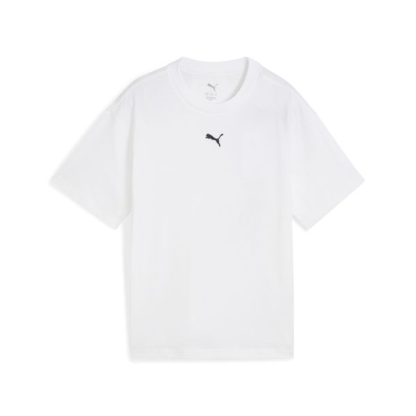 PUMA Women's Puma Essentials Boxy Tee Youth, White, Size 15-16Y, Age