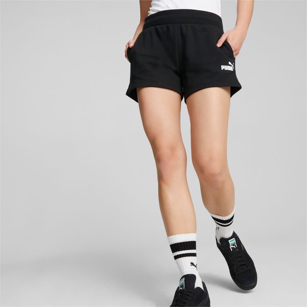 PUMA Women's Puma Essentials Sweat Shorts, Black, Size S, Clothing