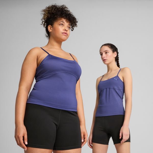 PUMA Women's Puma MOVE 2-in-1 Tank, Blue, Size L, Clothing