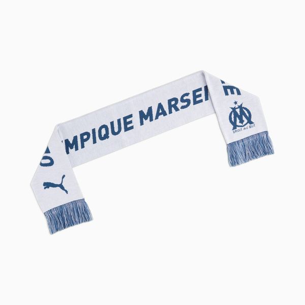 PUMA Women's PUMA Olympique De Marseille Ftblessentials Scarf, White/Ocean Tropic