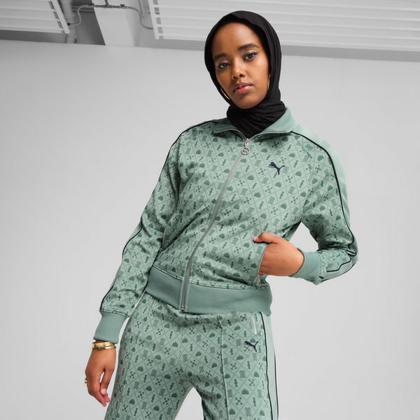 PUMA Women's Puma ROAD TO UNITY AOP Track Jacket, Green, Size S, Clothing