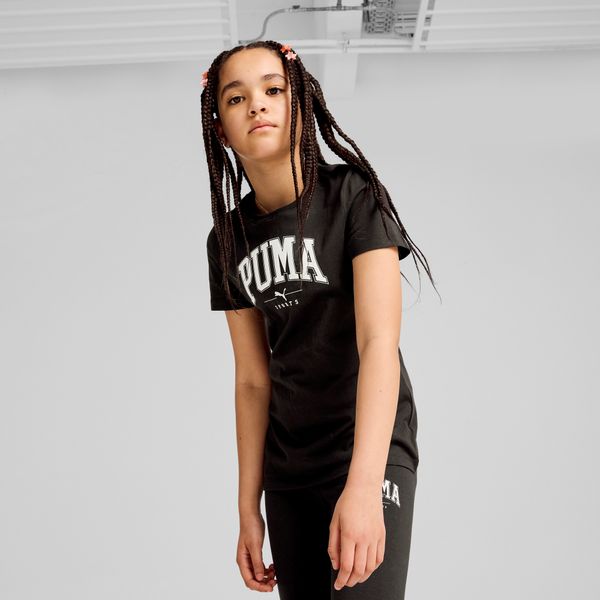 PUMA Women's Puma SQUAD Tee Youth, Black, Size 9-10Y, Clothing