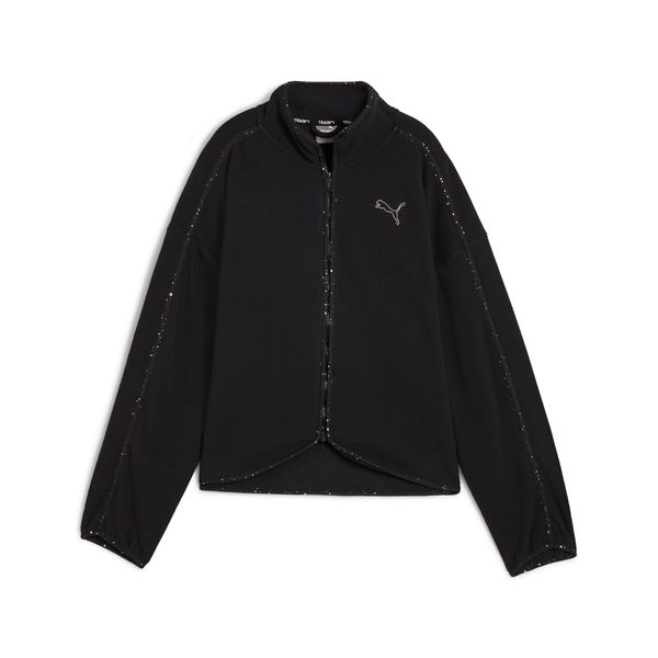 PUMA Women's Puma Training Full-Zip Fleece, Black, Size L, Basketball