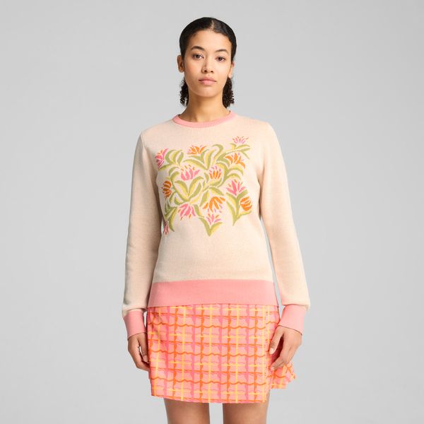 PUMA Women's Puma x DANI DAZEY Sweater, White, Size XL, Clothing