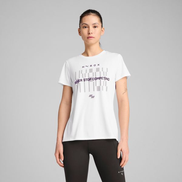PUMA Women's Puma x HYROX Train All Day T-Shirt, White, Size XXL, Clothing