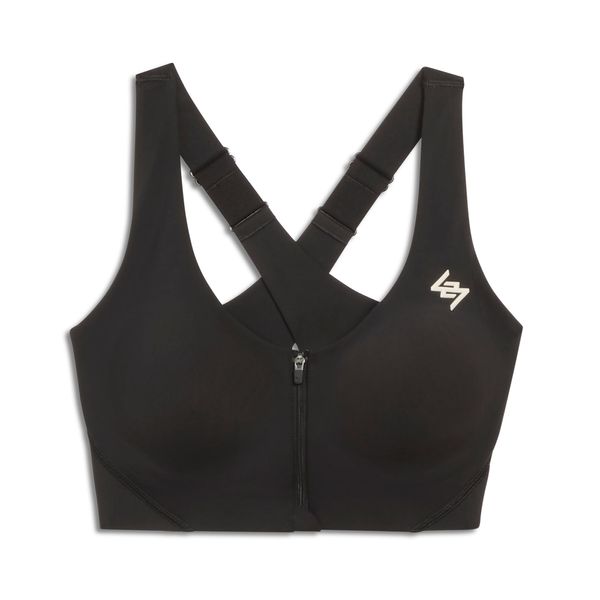 PUMA Women's Puma x REPRESENT 247 Zip Bra, Black, Size XS, Clothing