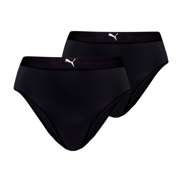 PUMA Women's Puma's Brazilian Bottoms 2 pack, Black, Size L, Clothing