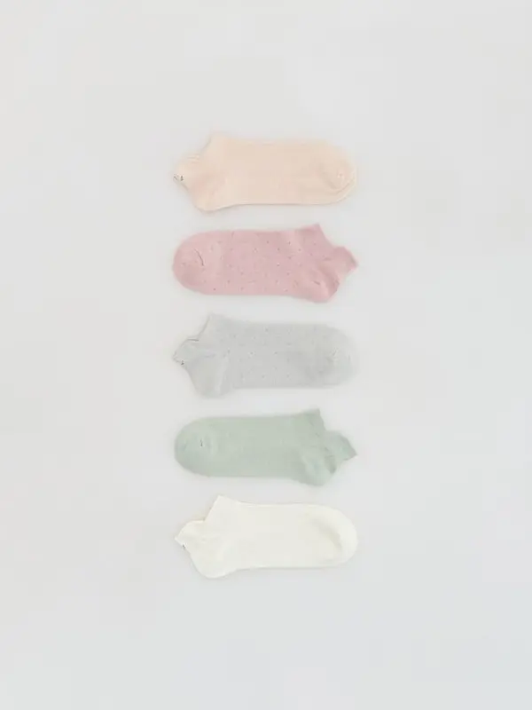 Reserved Reserved - 5-pack kratke čarape s vezom - pastelnoružičasto