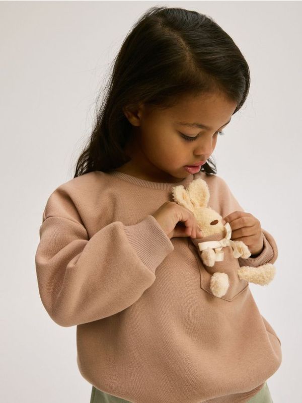 Reserved Reserved - BABIES` JOGGING TOP & TOY - bež