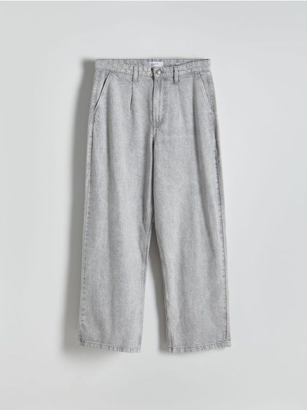 Reserved Reserved - Baggy traperice isprana izgleda - light grey