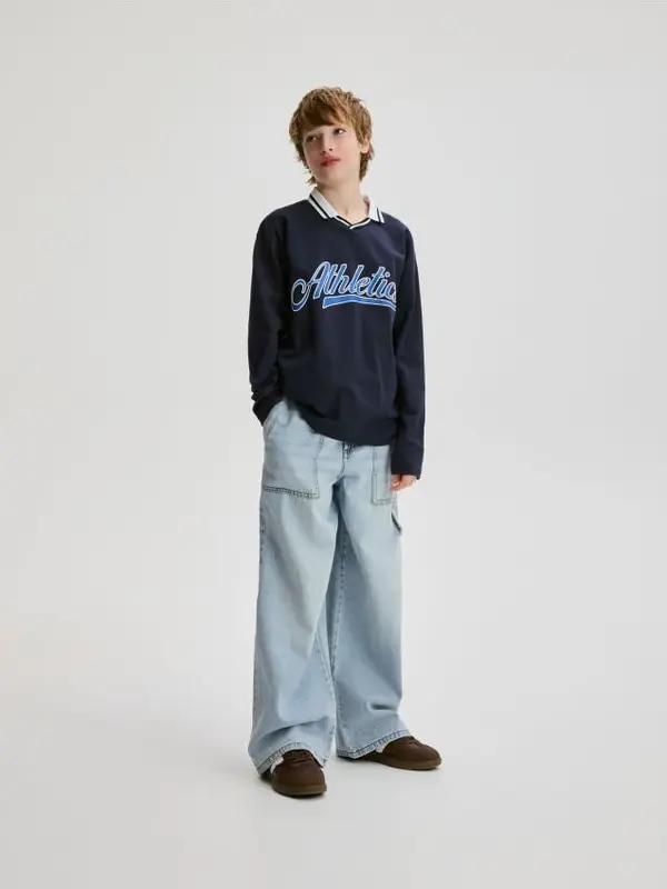 Reserved Reserved - Baggy traperice - plava