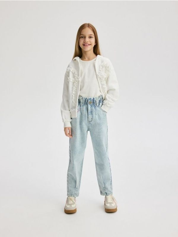 Reserved Reserved - Baggy traperice s vezom - plava