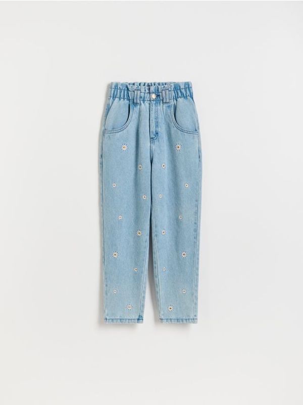 Reserved Reserved - Baggy traperice s vezom - plavo