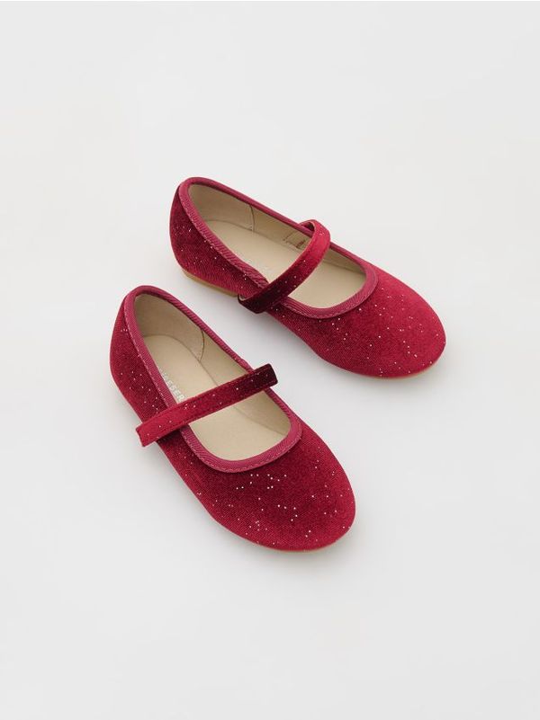 Reserved Reserved - Balerinke od velura - boja kestena