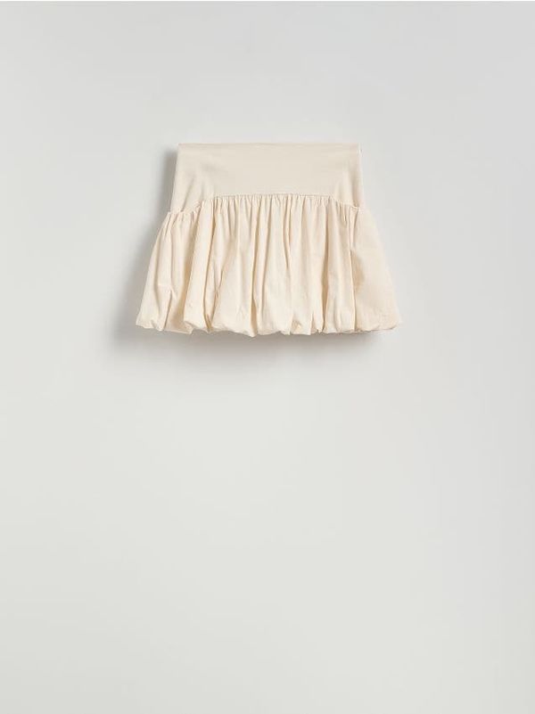 Reserved Reserved - Balonasta mini suknja - krem