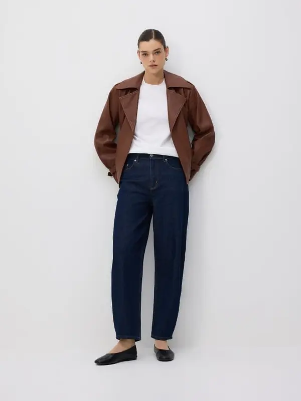 Reserved Reserved - Barrel leg traperice - indigo jeans