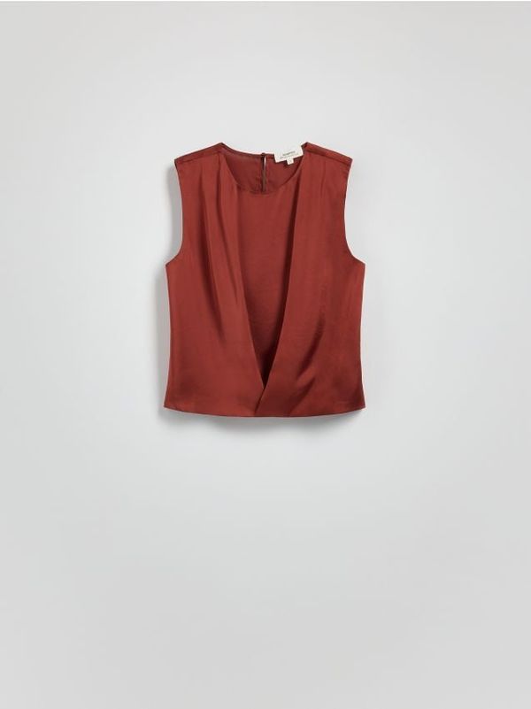 Reserved Reserved - Bluza na preklop sprijeda - karmin-crveno