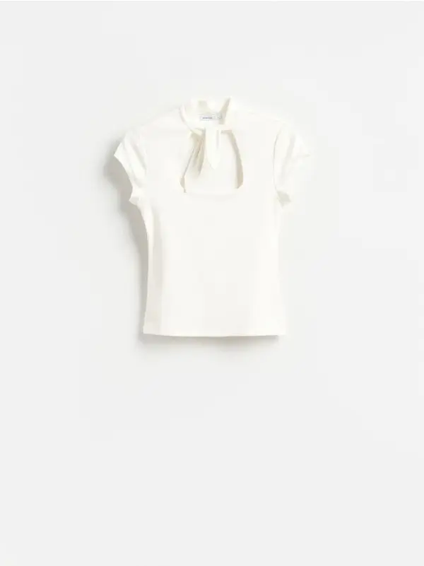 Reserved Reserved - Bluza na vezanje - bijela