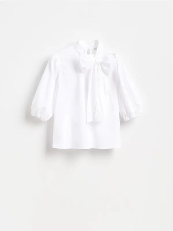 Reserved Reserved - Bluza na vezanje - krem