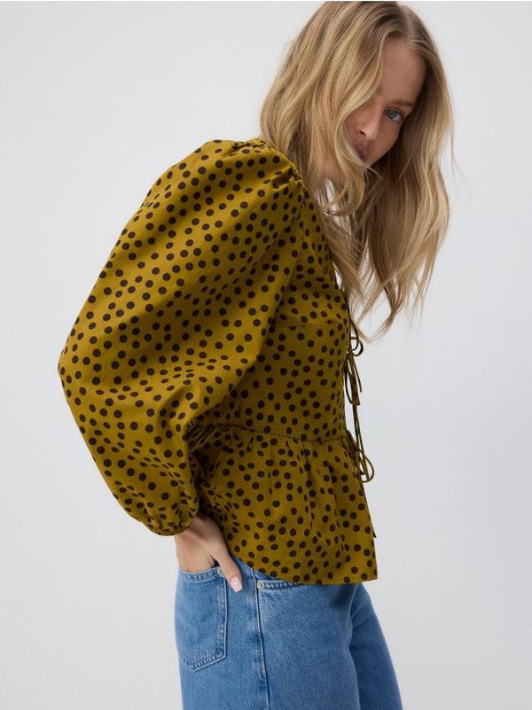 Reserved Reserved - Bluza na vezanje - svjetlomaslinasto