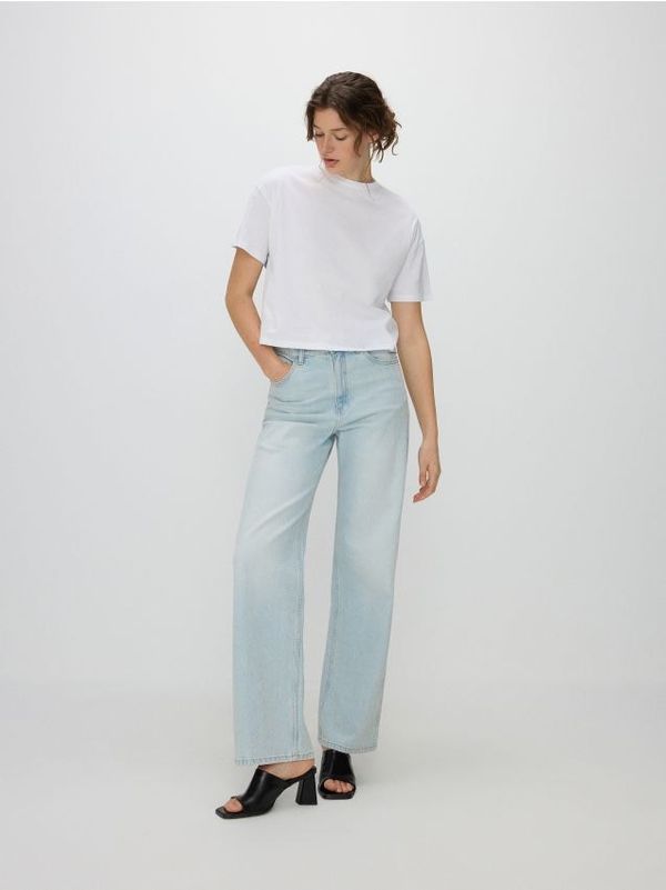 Reserved Reserved - Bluza od kombinirane tkanine - plava