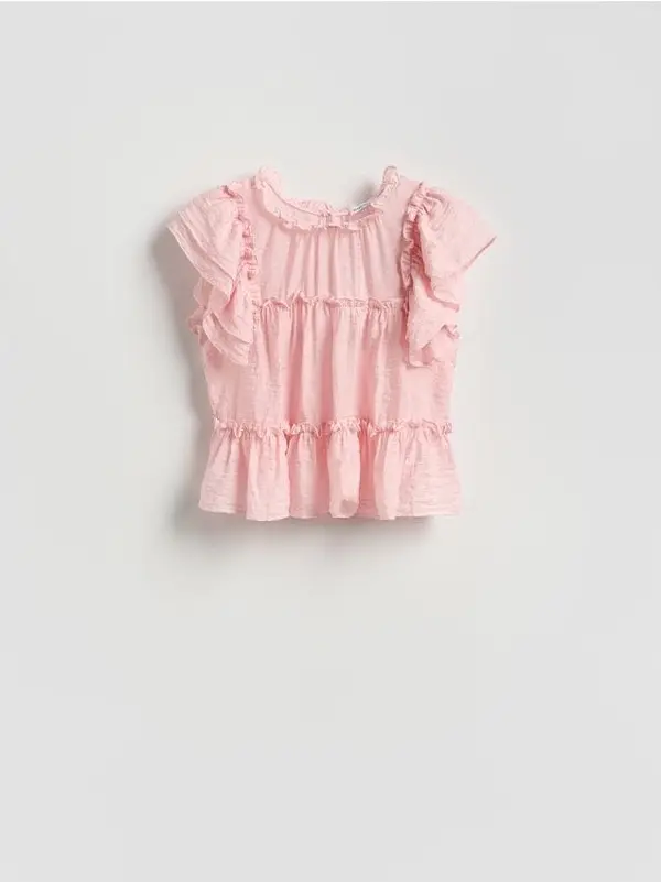 Reserved Reserved - Bluza od mješavine viskoze - boja breskve