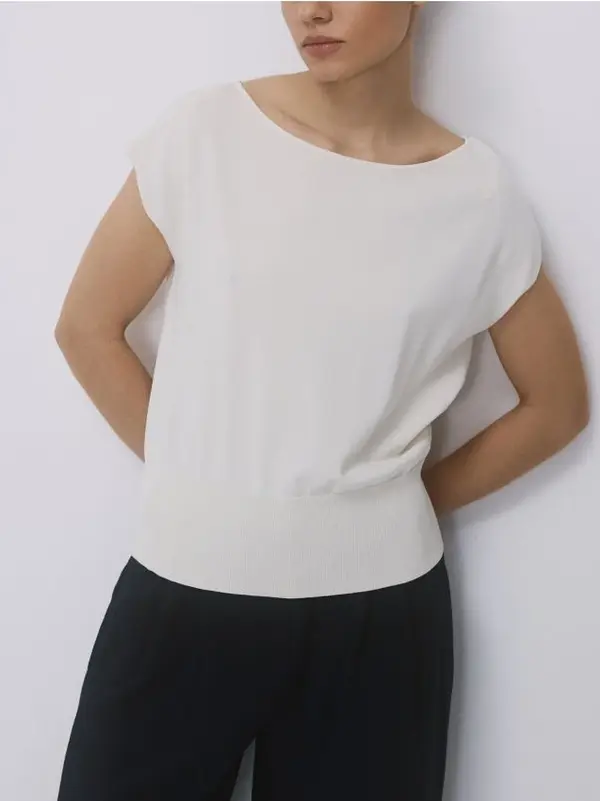 Reserved Reserved - Bluza od mješavine viskoze - boja kože