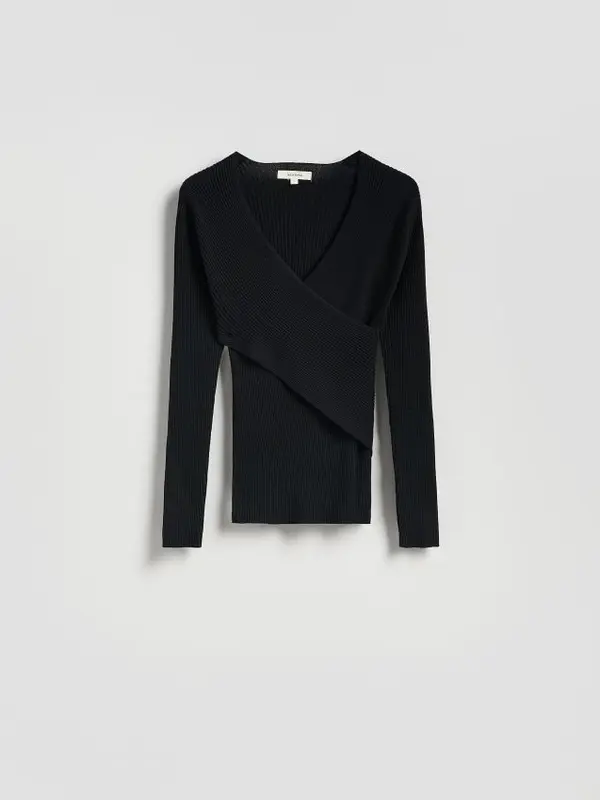 Reserved Reserved - Bluza od mješavine viskoze - crno