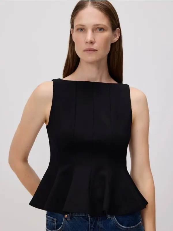Reserved Reserved - Bluza od mješavine viskoze - crno
