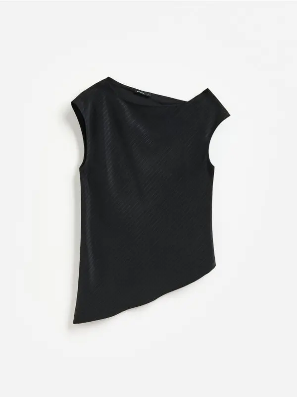 Reserved Reserved - Bluza od mješavine viskoze - mornarsko plava