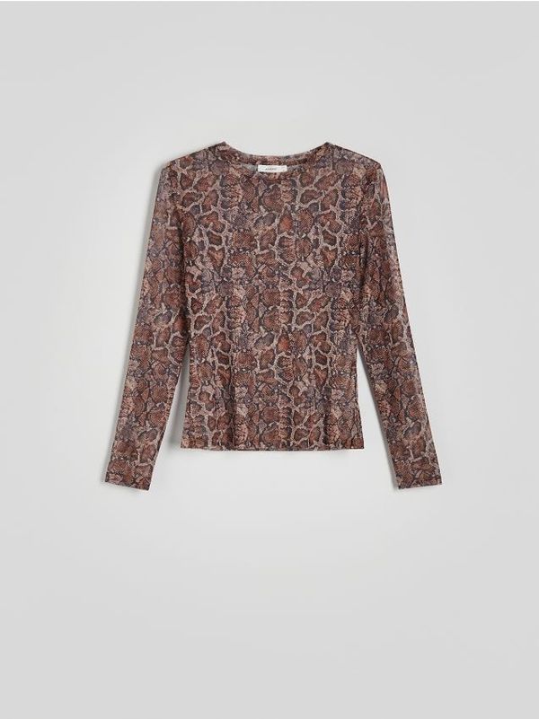 Reserved Reserved - Bluza od mrežastog žerseja - šaren