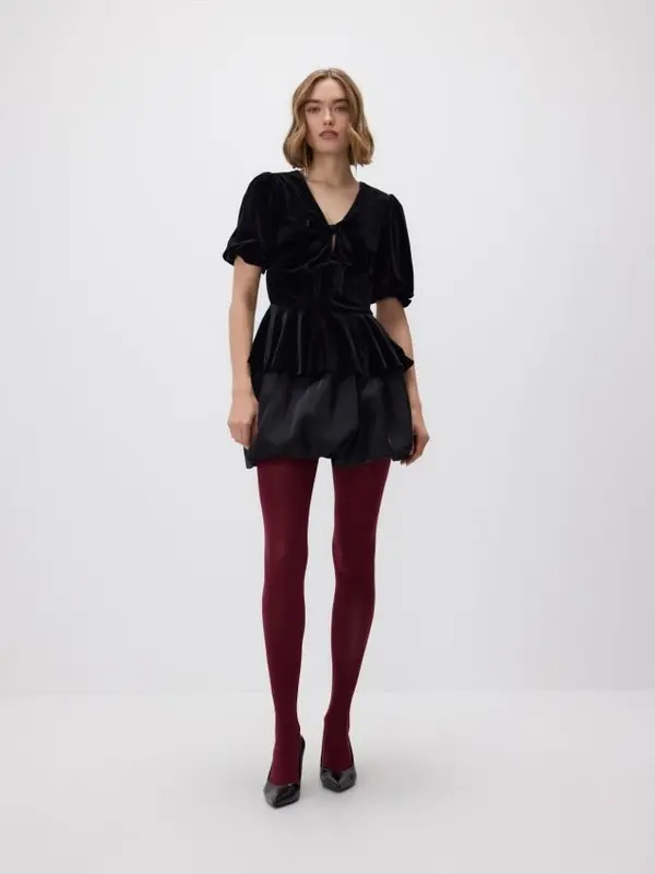 Reserved Reserved - Bluza od velura - crno
