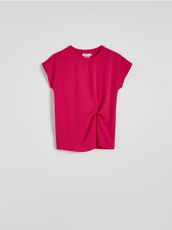 Reserved Reserved - Bluza od viskoze - boja fuksije