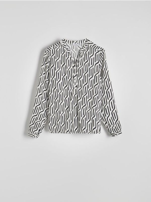 Reserved Reserved - Bluza od viskoze - crno