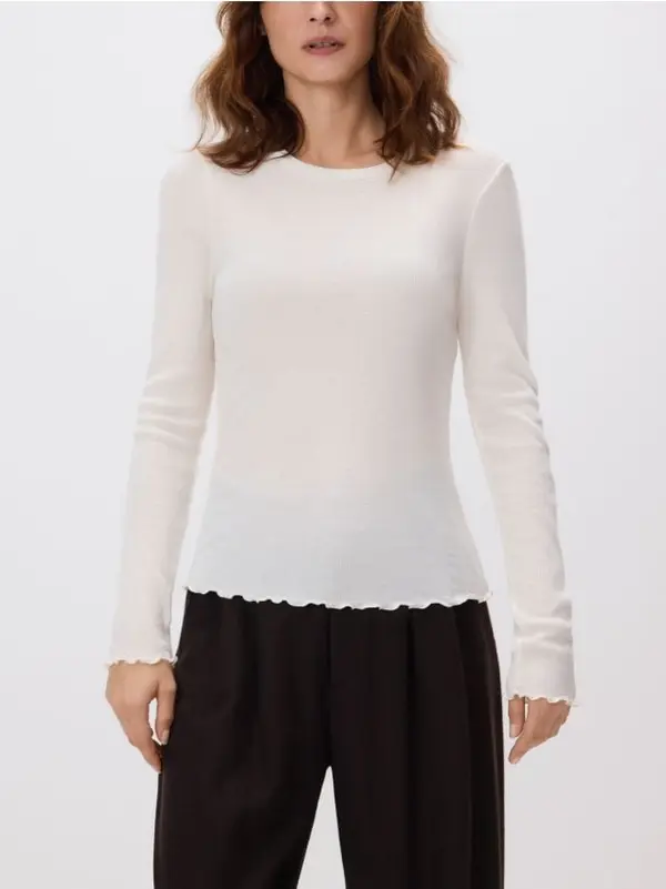 Reserved Reserved - Bluza od vune - krem