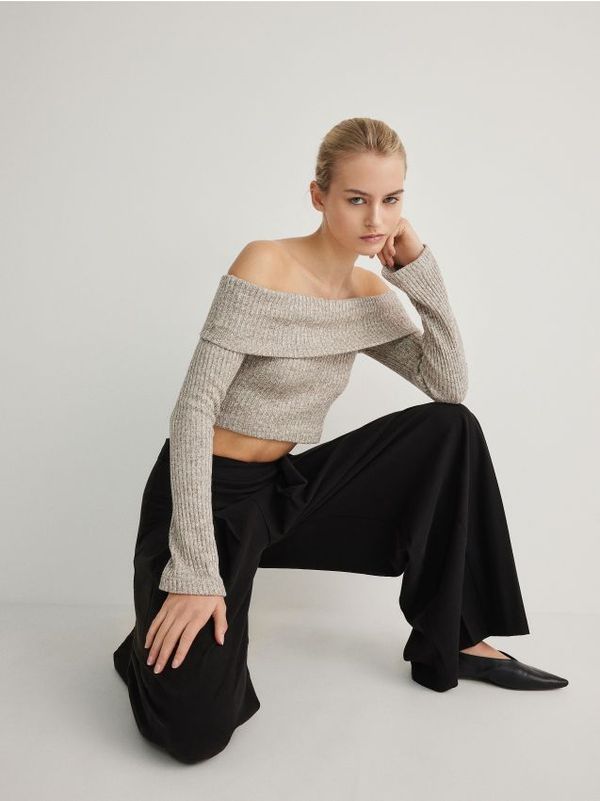 Reserved Reserved - Bluza otvorenih ramena - bež