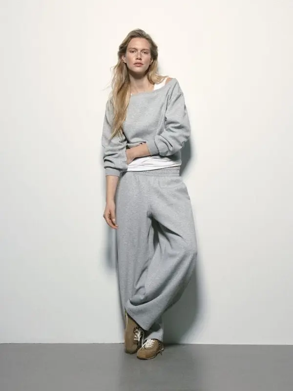 Reserved Reserved - Bluza otvorenih ramena - svijetlo siva